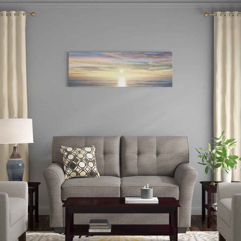 «Sunlit Horizon III» par Maggie Olsen - impression sur toile tendue, H 12 po x l 36 po x P 1,5 po, Toile tendue