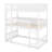 Triple Wood Bunk Bed, With Ladders, Guardrails Detachable Bunk Bed-2084820191