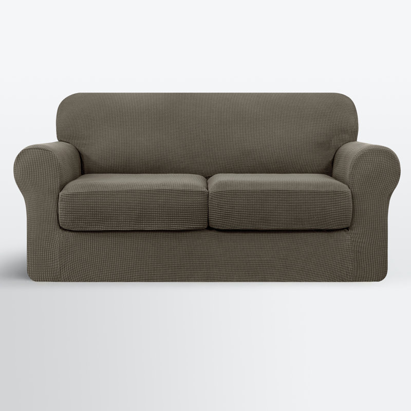 Pizarro Box Cushion Loveseat Slipcover, Olive Green