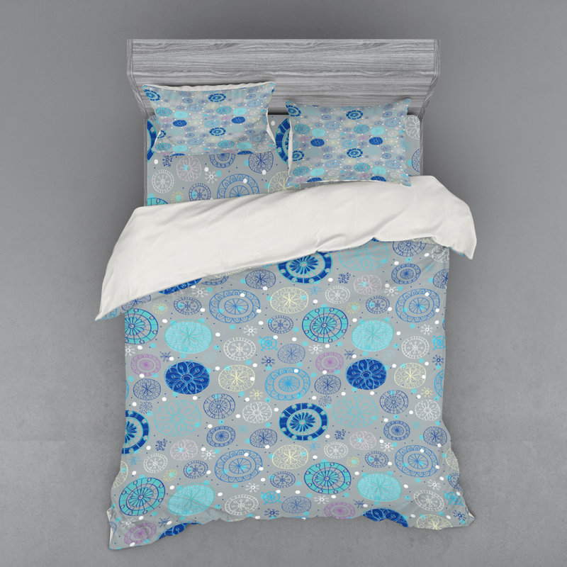 Ensemble de housse de couette doodle, Housse de couette grand + 3 pièces supplémentair