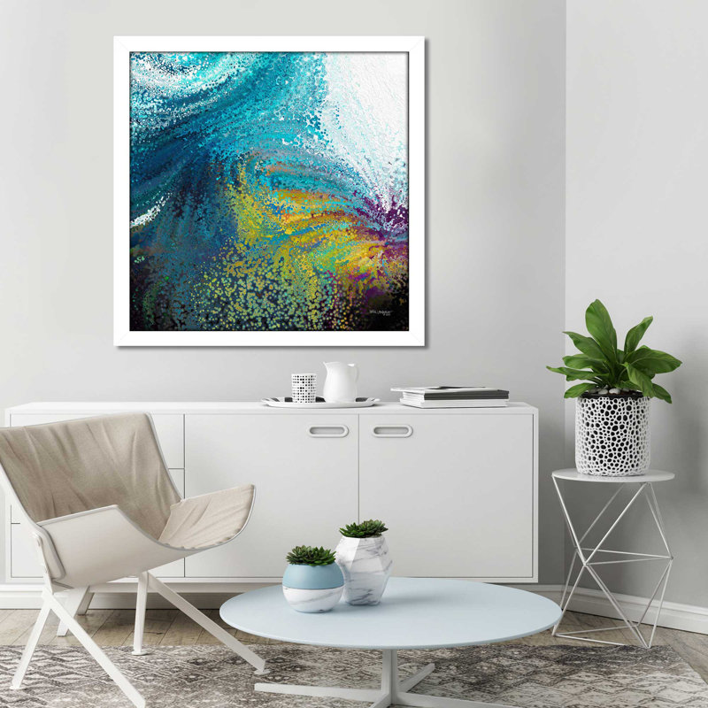 «Psalm 31:19 How Great Is Your Goodness (Square)» par Mark Lawrence, reproduction sur acrylique, Cadre blanc