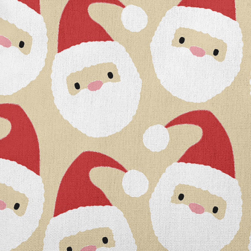 Coussin intérieur / extérieur Dancing Santas, H 16 po x l 16 po, Rouge