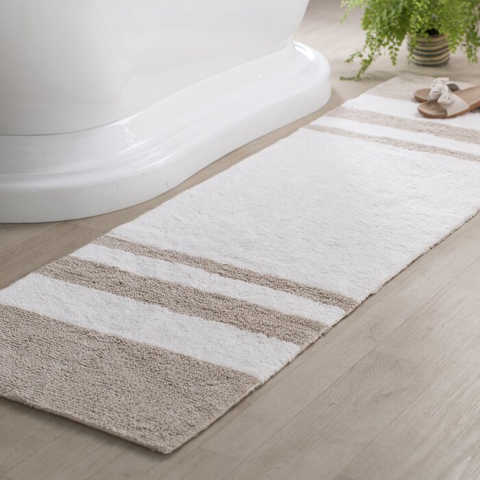 Highland Dunes Bilst Cotton Reversible Bath Rug & Reviews | Wayfair