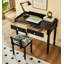 Black Retro Desk with Two Drawers