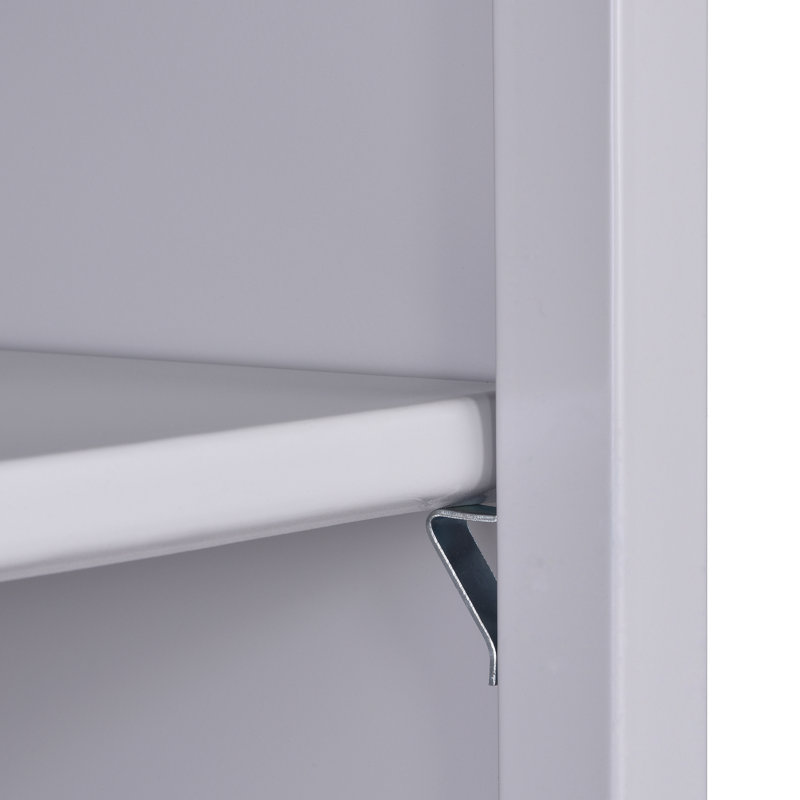  Armoire de rangement simple en acier de calibre 24 (H 36 po x l 36 po x P 18 po), Gris colombe