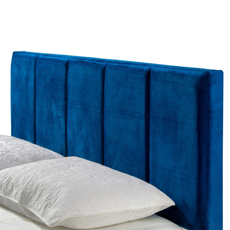 Upholstered Standard Bed, Blue