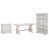 3 Pieces: Desk, Filing Cabinet, Bookcase is out of stock