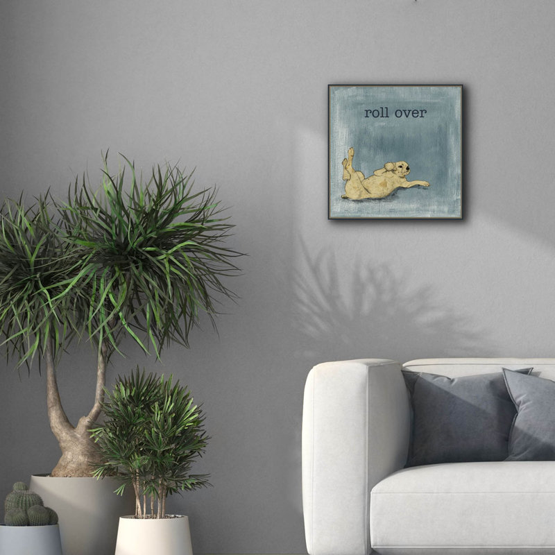  «Roll Over» par Alicia Ludwig, art mural sur toile, 18 po x 18 po