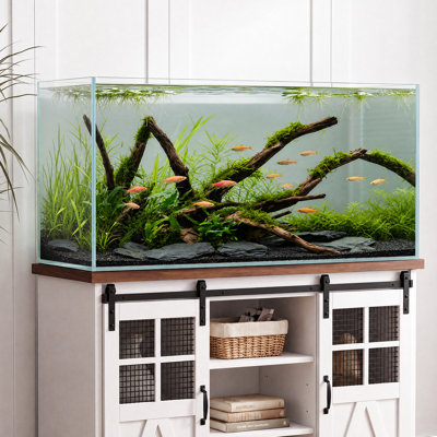 50 Gallon Rectangle Aquarium Tank - Frameless, High-Transparency Tempered Glass Fish Tank