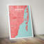 Miami City Map - impression d'art graphique-31736417