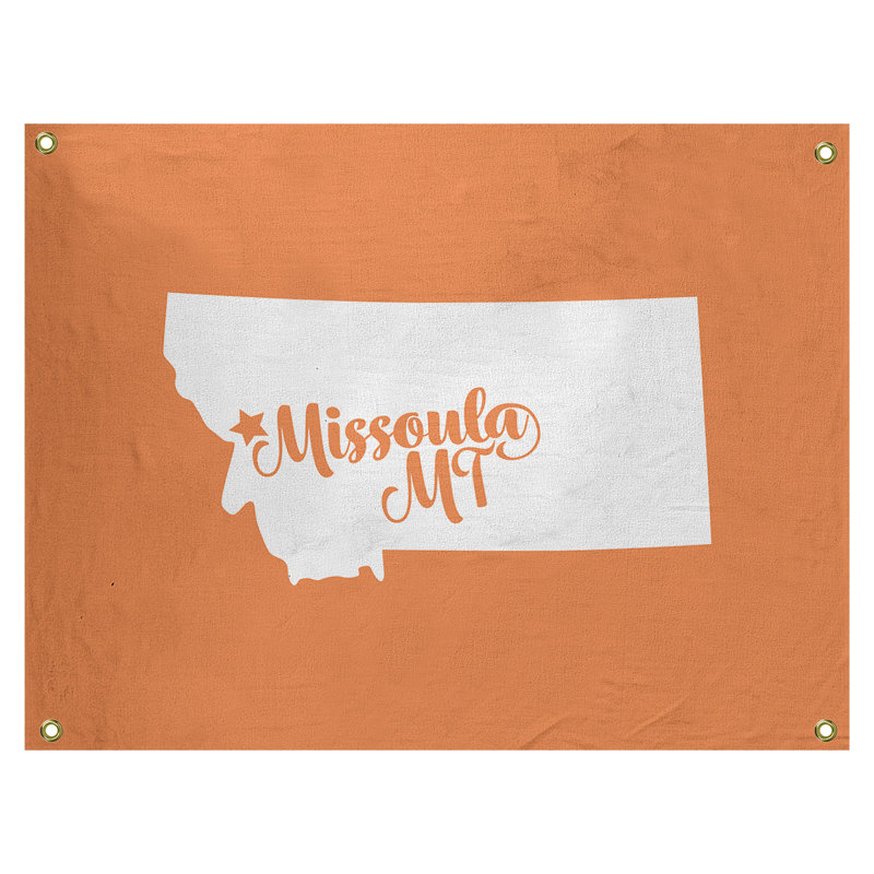 Tapisserie murale montana missoula, H 26 po x l 36 po, Orange