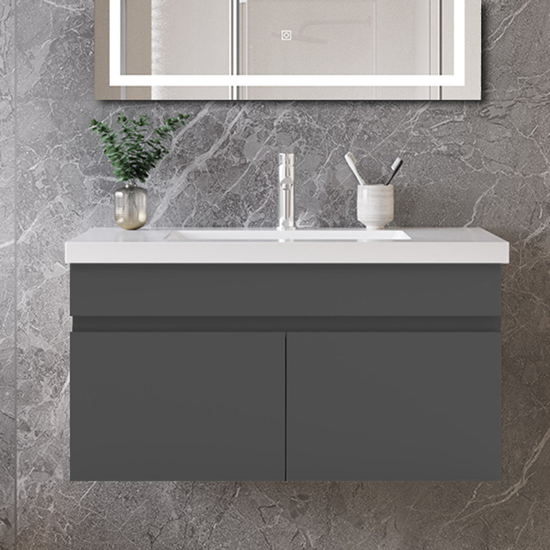 790mm Single Bathroom Vanity with Integrated Resin Basin