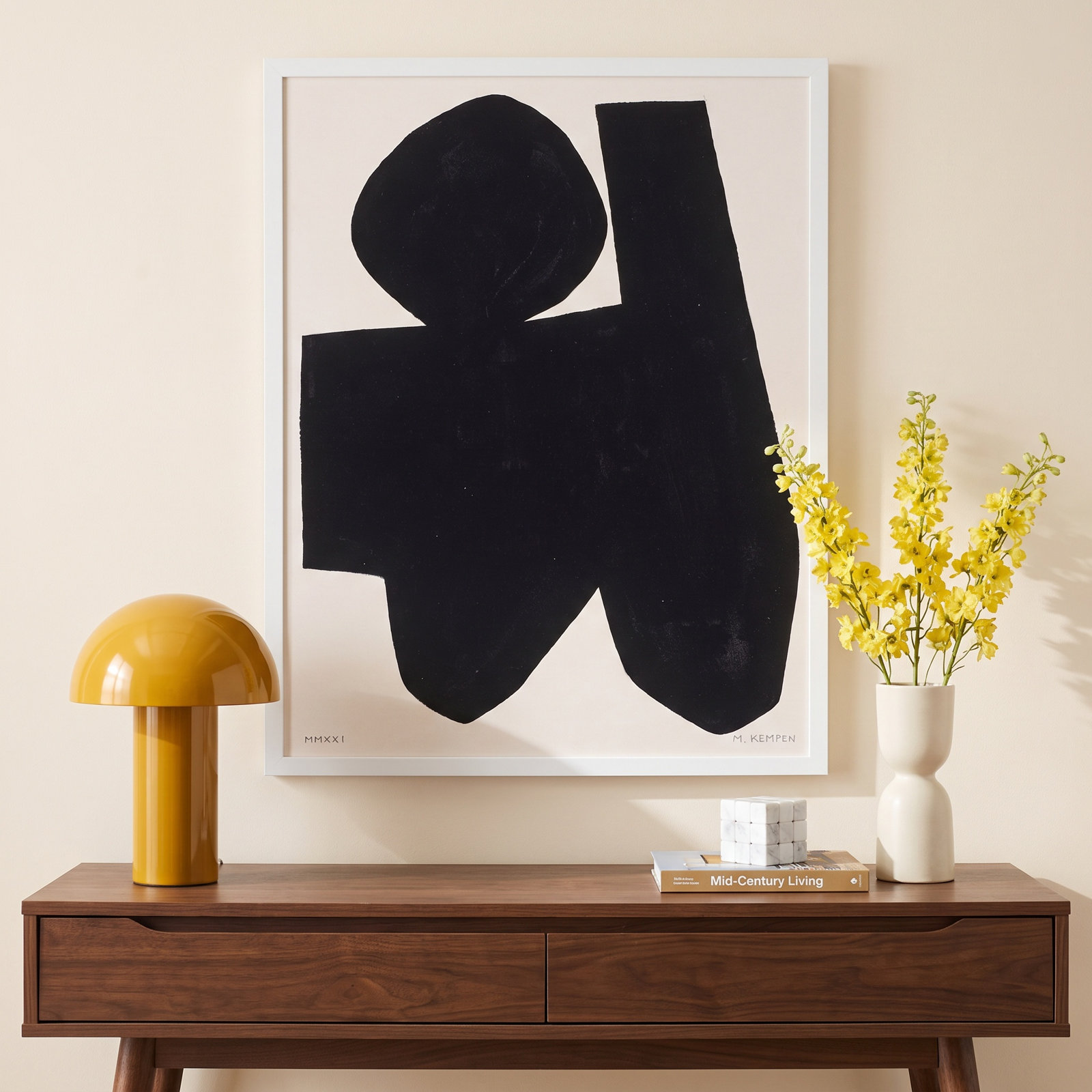 Module On White 4 by Michael Kempen, 50" H x 40" W x 1.25" D, White
