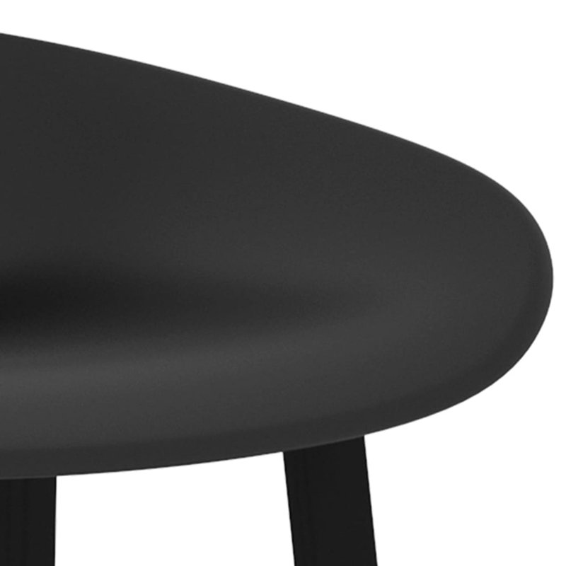 Bettye Counter Stool with Metal Frame, Black, Black