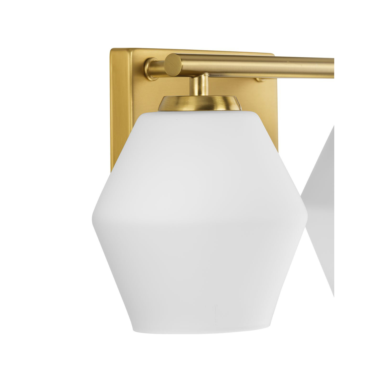 Audryna 2 Light Frosted Dimmable Vanity Light, Brushed Gold