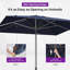 Parasol de table semi-automatique pour l'extérieur-781159003