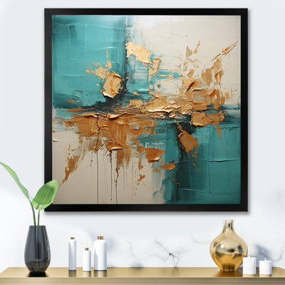 Turquoise Tranquillity III - Abstract Landscape Canvas Wall Art