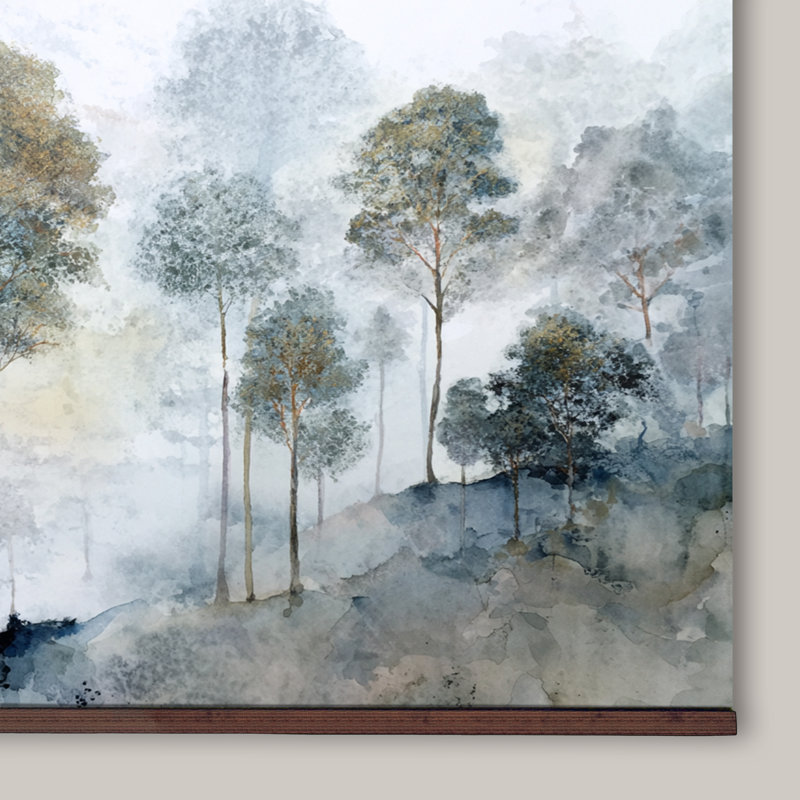 Très grand art mural tapissier Misty, H 32 po x l 48 po