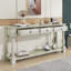 Console extra-longue de style méditerranéen avec tiroirs et tablette pour un rangement élégant et un présentoir dans l'entrée ou le salon-1512442717