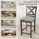 Fabiola 25'' X-Back Solid Wood Fabric Upholstered Bar & Counter Stool with Footrest