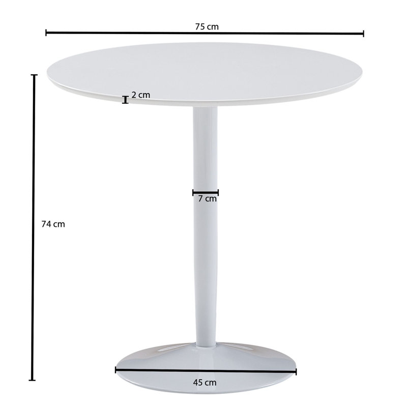 Juta Round Metal Base Dining Table