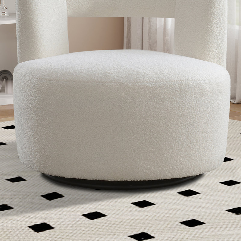 Chaise d'appoint 28 po, Polyester crème