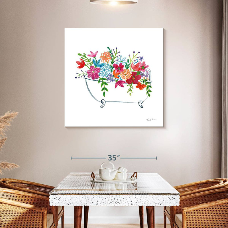 Harnek Floral Bathroom I, H 39 po x l 39 po