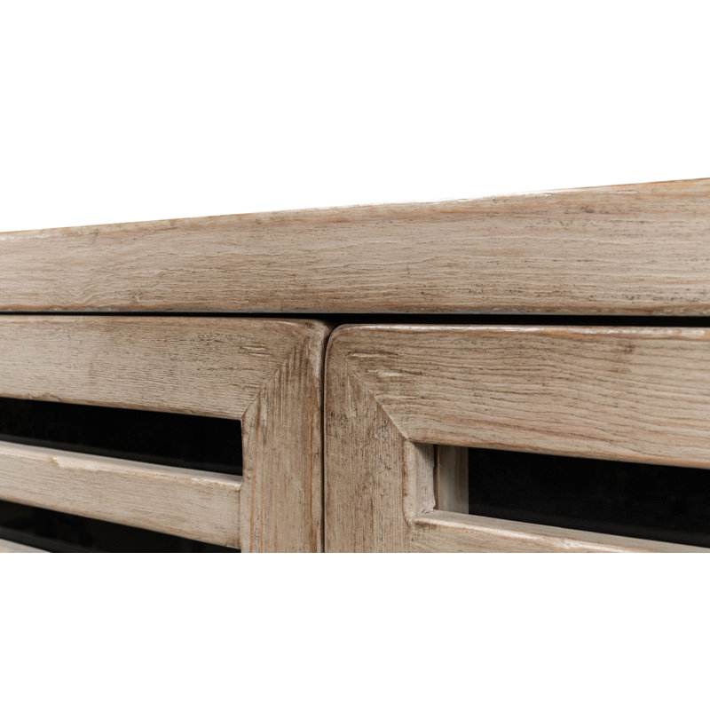 Buffet en bois de pin 92 po St. Nevis, gris