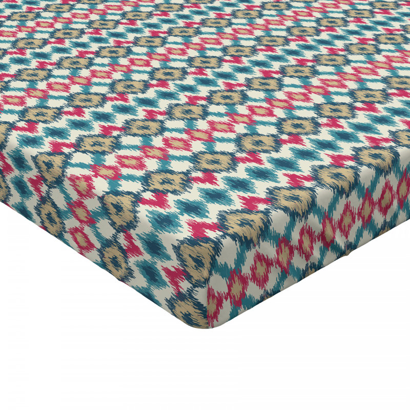 Microfiber Ikat Fitted Sheet, Twin XL Fitted Sheet