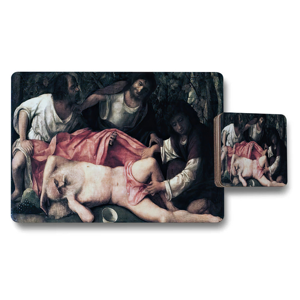 Placemat And Coaster Set With The Lamentation Of Christ Artwork