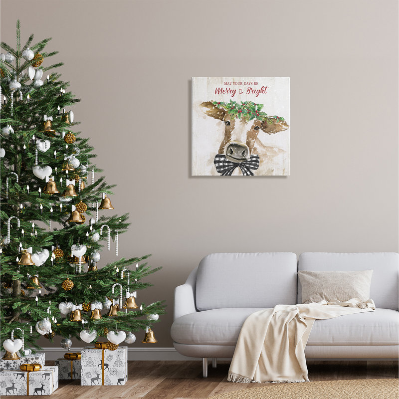 «Merry And Bright Holiday», impression sur toile, H 24 po x l 24 po x P 1,5 po