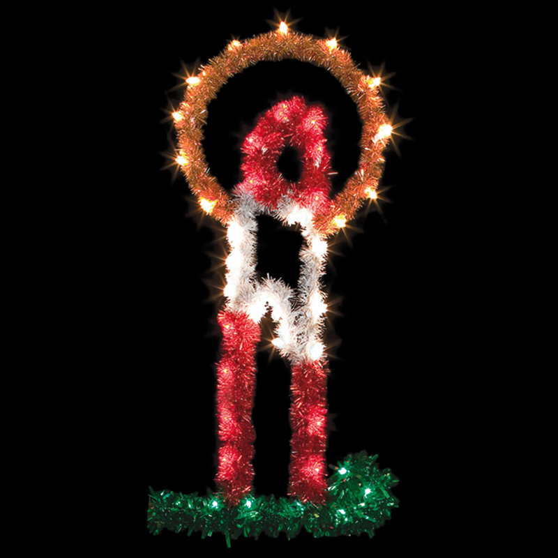 Décoration commerciale de 4 pi avec 4 lumières DEL