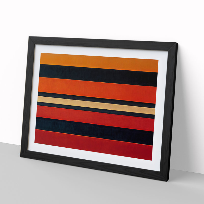 Incomparable Abstract - Single Picture Frame Print, 46cm H x 64cm W x 2cm D, Black