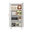 Armoire de rangement en métal de 61 po avec 2 portes galbées et tablettes réglables de couleur blanche pour le couloir, la chambre à coucher de la cuisine - construction en acier, la chambre à coucher à faible consommation d'espace, le matériel de bureau,-407181981