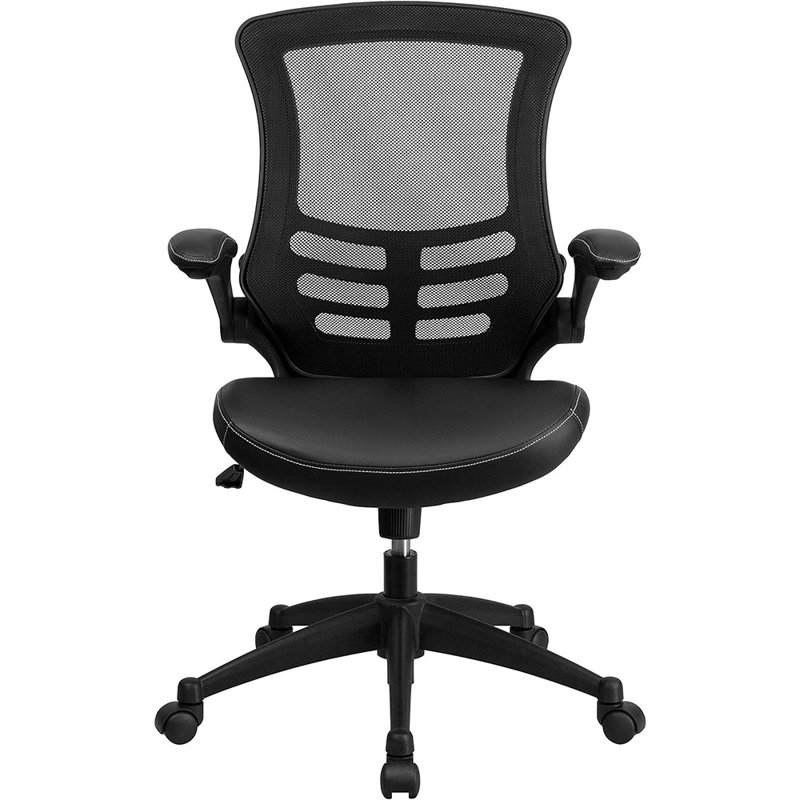 ErgoFlex 360 Black Mesh & LeatherSoft Adjustable Office Task Chair