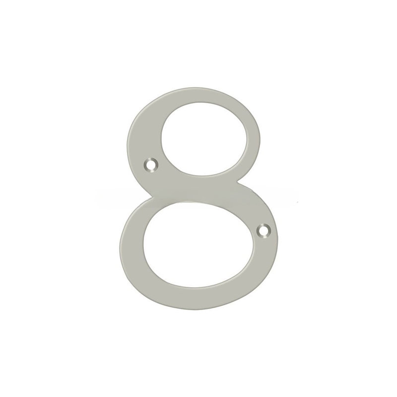 Chiffres de 4 po Deltana, Nickel brossé, 8