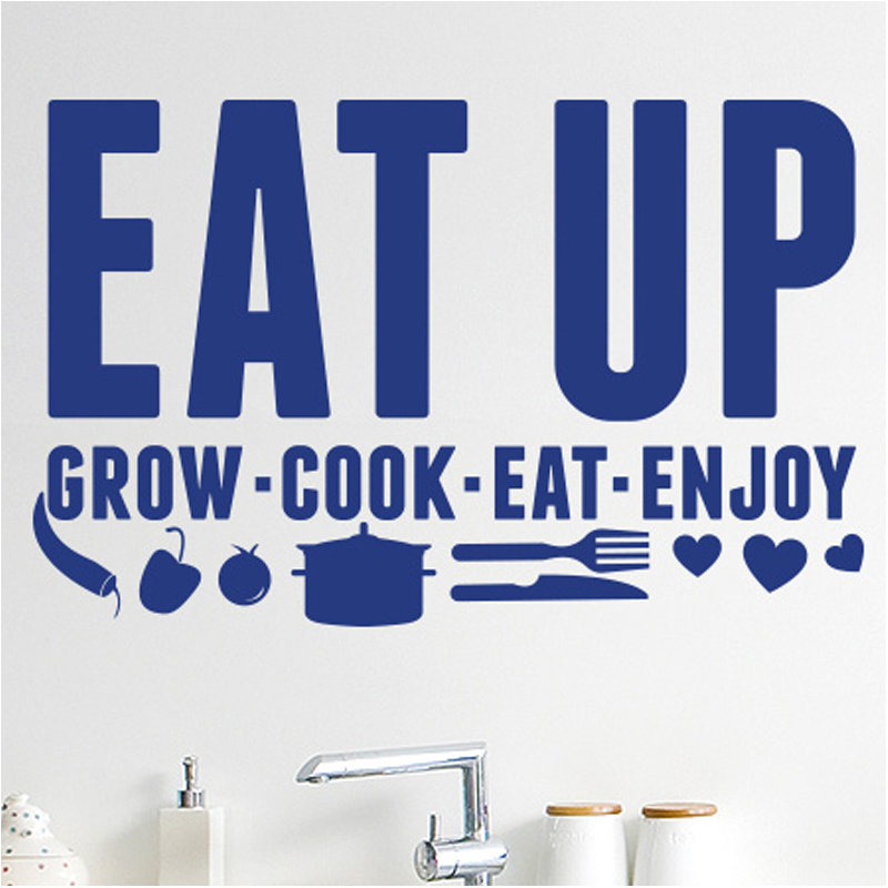 Food & Beverage Wall Decal, Medium, Dark Blue
