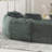 Assembly Free 126" Chenille 2-Piece Modular Curved Sofa with 5 Toss Pillows-104426378