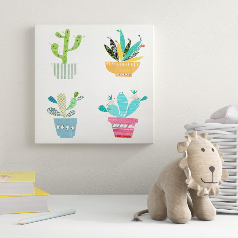 «Cute Cacti», art sur toile, H 10 po x l 10 po x P 1,5 po