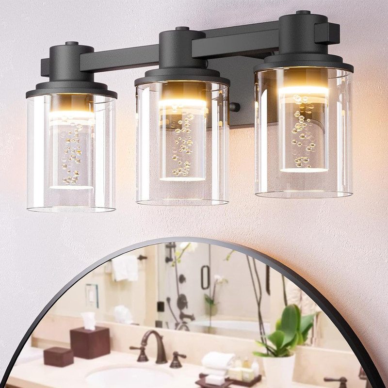Latitude Run® 3 Light Bathroom Light Fixtures ,17.5-inch Bathroom ...
