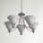 Baronne 5 - Light Steel Dimmable Chandelier-107675222
