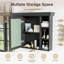 Wall mounted bathroom storage cabinet with mirror door-1607458233