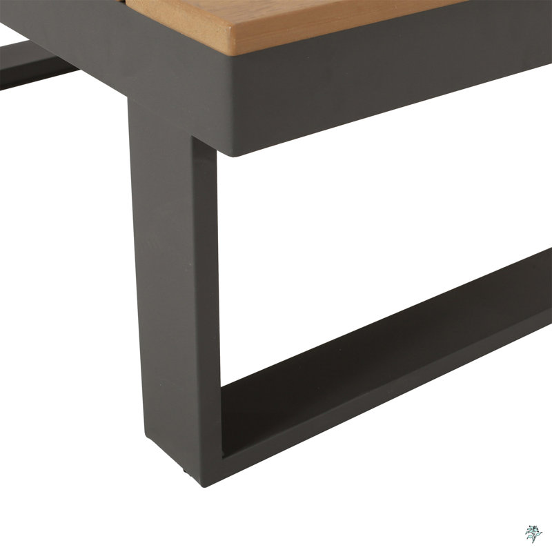 Coin et table basse, Gris / Chêne