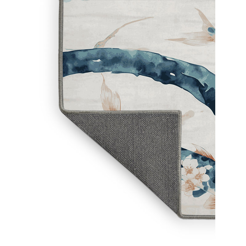 Tapis gris soyeux et moelleux, Rectangulaire 3 pi x 5 pi