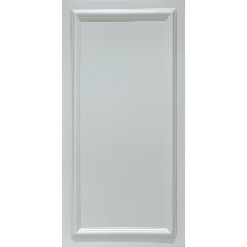 Grand panneau - tuile de plafond en mousse à coller 1,6 pi x 3,2 pi, Blanc colombe
