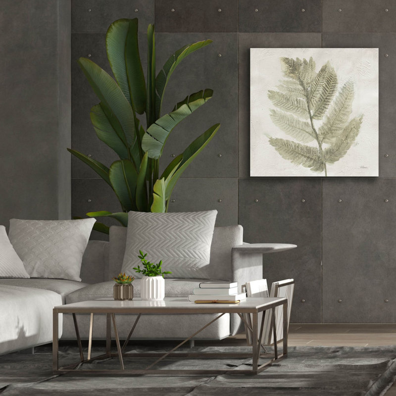 «Watercolor Forest Ferns 1» par Albena Hristova, art mural sur toile, H 37 po x l 37 po x P 1,5 po