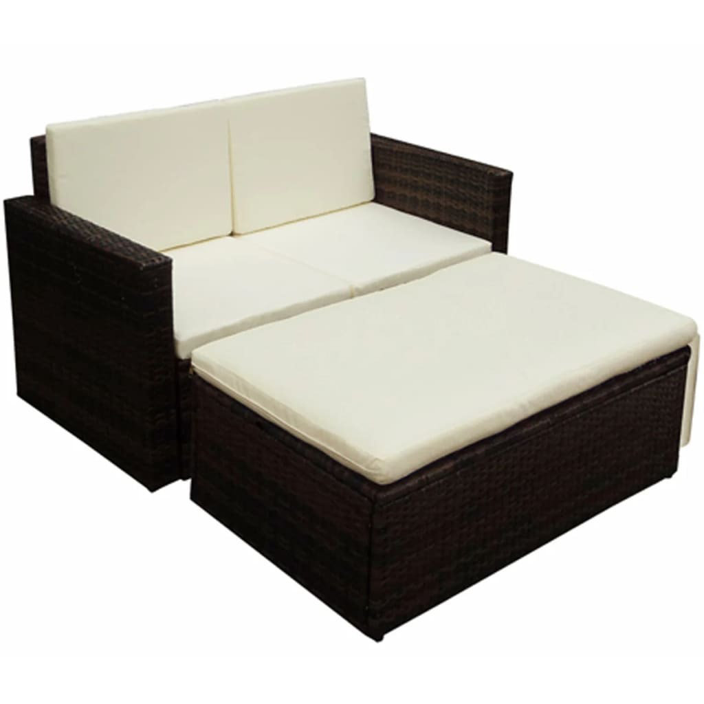 4-Sitzer Loungesofa-Set Alison aus Rattan