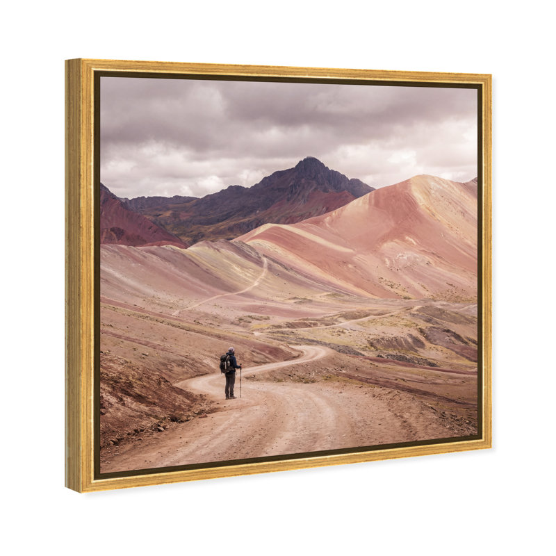 On My Way Print by Oliver Gal, 25" H x 25" W, Gold Floater Frame