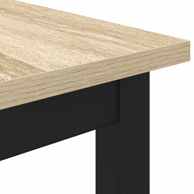 Metal Base Dining Table, Sonoma Oak