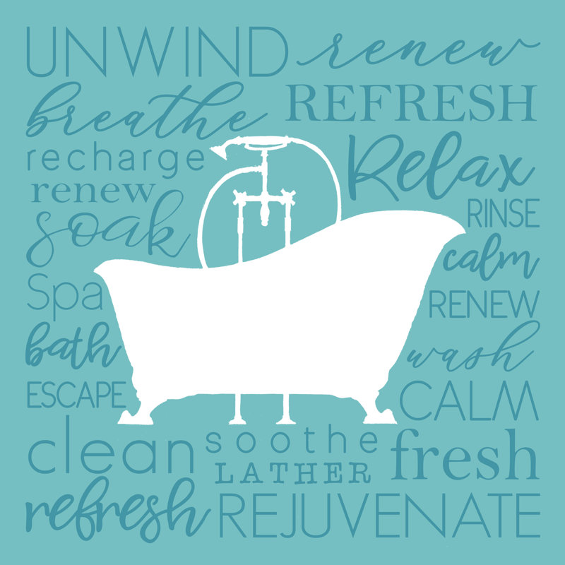 Bath Shapes - Wrapped Canvas Print, 122cm H x 122cm W